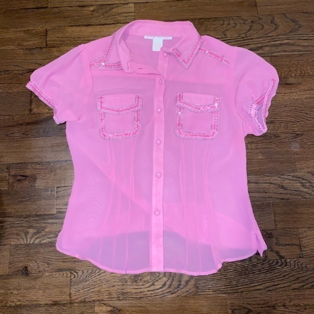 Coast to Coast Pink Sheer Top